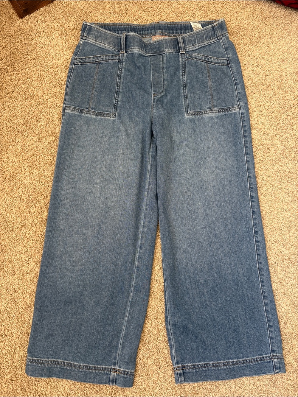 Classic Wide-Leg Crop Women’s Jeans - Blue